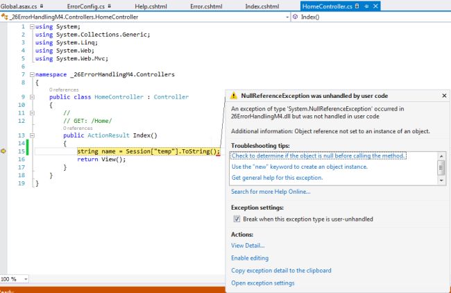 Null Reference Exception